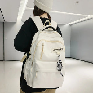 Waterproof Nylon Backpack Travel Bag for Couples School Men Women Laptop