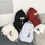 Waterproof Nylon Backpack Travel Bag for Couples School Men Women Laptop