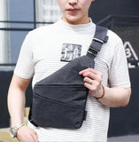 Unisex Burglar Men's Chest Bag Shoulder Messenger Bag Canvas Retro CZ02