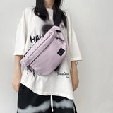 Unisex Nylon Waist Bag Street Hip Hop Belt Phone Pack Chest Shoulder Bags