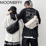 Unisex Nylon Waist Bag Street Hip Hop Belt Phone Pack Chest Shoulder Bags