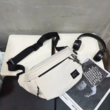 Unisex Nylon Waist Bag Street Hip Hop Belt Phone Pack Chest Shoulder Bags