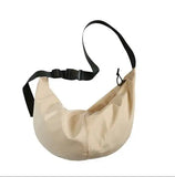 Unisex Messenger Bag Solid Color College Student Shoulder Bag