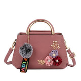PU Leather Sticky Flower Women Handbag Small Crossbody Bag