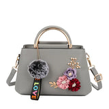 PU Leather Sticky Flower Women Handbag Small Crossbody Bag