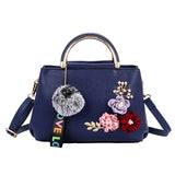 PU Leather Sticky Flower Women Handbag Small Crossbody Bag
