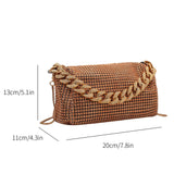 Unistybag Diamonds Chain Crossbody Bag Rhinestones Small Tote Bags Clutch