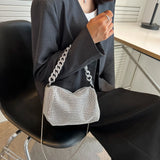 Unistybag Diamonds Chain Crossbody Bag Rhinestones Small Tote Bags Clutch