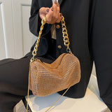 Unistybag Diamonds Chain Crossbody Bag Rhinestones Small Tote Bags Clutch