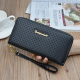 Unistybag PU Leather Women's Zipper Wallet Envelope Long Purse