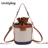 Unistybag Shoulder Bag Retro Crossbody Bags for Women Bag PU Leather Bucket Hand