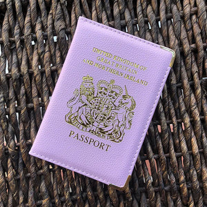 UK British Passport Cover Pink Case for Women