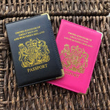 UK British Passport Cover Pink Case for Women