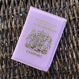 UK British Passport Cover Pink Case for Women