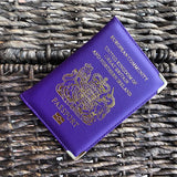UK British Passport Cover Pink Case for Women