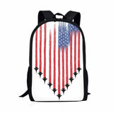 USA Flag School Backpack Kids Large Capacity Bag Boys Girls Students Mochila