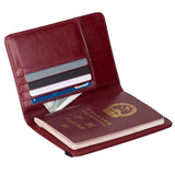 USA RFID Men's Wallet & Passport Cover Case Holder Blocking Leather Travel