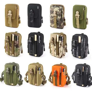 Camouflage Canvas Phone Bag Outdoor Travel Belt Pouch Holder
