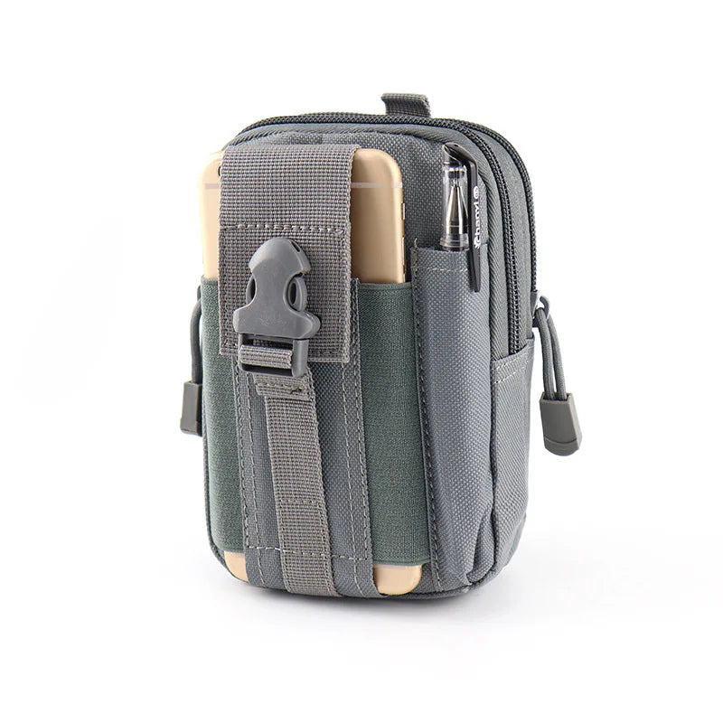 Camouflage Canvas Phone Bag Outdoor Travel Belt Pouch Holder