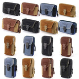 Universal 7'' Waterproof Canvas Phone Bag Outdoor Travel Waist Belt Pouch