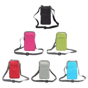 Canvas Sport Waist Packs Zippered Bag for Phones Below 6.0 Inches
