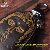 Leather Car Key Holder Bag Mini Key Housekeeper Wallets