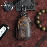Leather Car Key Holder Bag Mini Key Housekeeper Wallets