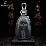 Leather Car Key Holder Bag Mini Key Housekeeper Wallets