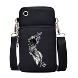 Feather Printed Waterproof Phone Shoulder Bag for iPhone 11 X Xs Max