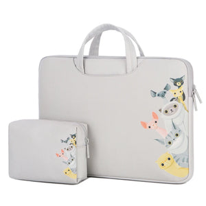 13 inch Laptop Handbag Double Zipper Sleeve Briefcase