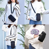 Phrase Pattern Shoulder Bag Women Mini Hand Organizer Wrist Pack