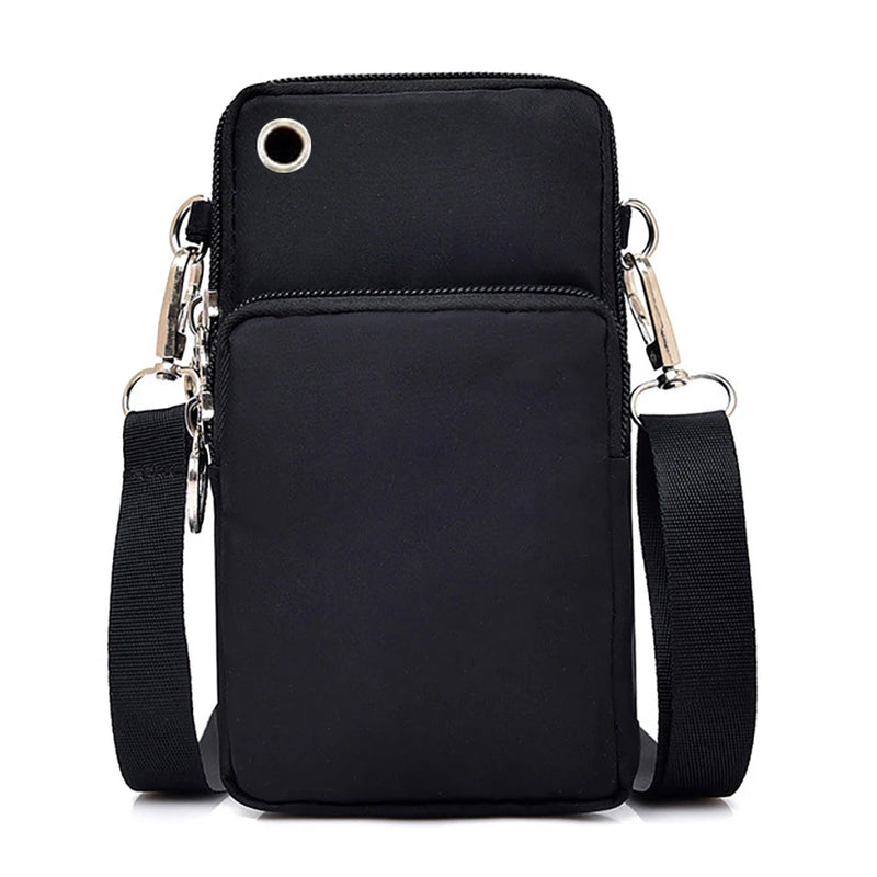 Phrase Pattern Shoulder Bag Women Mini Hand Organizer Wrist Pack
