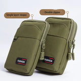 Canvas Mobile Phone Bag Outdoor Traval Running Cycling Waist Belt Phone Pouch