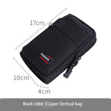Canvas Mobile Phone Bag Outdoor Traval Running Cycling Waist Belt Phone Pouch