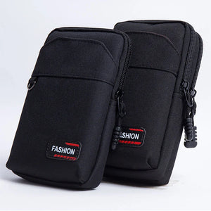 Canvas Mobile Phone Bag Outdoor Traval Running Cycling Waist Belt Phone Pouch