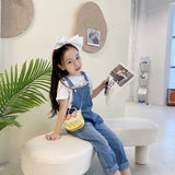 One Shoulder Crossbody PU Small Square Children's Backpack