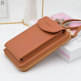 Universal PU Leather Phone Bag Wallet Diagonal Shoulder Bag