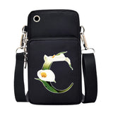 Universal Shoulder Mobile Phone Bag with Flowers Print Case