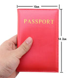 Pink PU Leather Passport Cover for Women