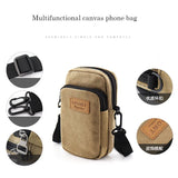Waterproof Multifunctional Canvas Phone Bag Shoulder Bag Man Handbag