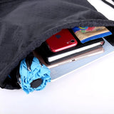 Universal Fitness Drawstring Bag Large Capacity Nylon Waterproof Zipper Backpack