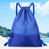 Universal Fitness Drawstring Bag Large Capacity Nylon Waterproof Zipper Backpack
