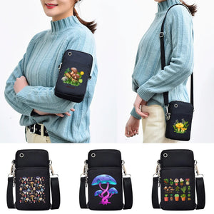 Mushroom Print Arm Bag Protective Case for Mobile Phones