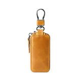 Retro Oil Wax Leather Car Key Bag for Men and Women