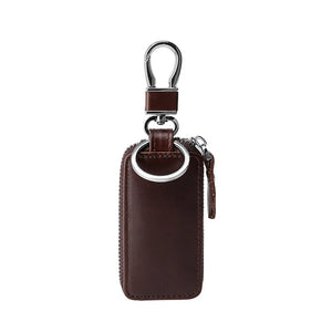 Retro Oil Wax Leather Car Key Bag for Men and Women