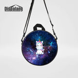 Space Unicorn Printing Cartoon School Backpack For Kids Round Schoolbag