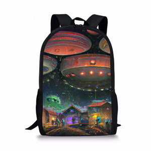 Universe Style Print Large Schoolbag Student School Backpack