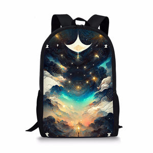 Universe Style Print Large Schoolbag Student School Backpack