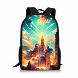 Universe Style Print Large Schoolbag Student School Backpack