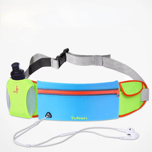 Unisex Running Waist Bag with Water Bottle Waterproof Phone bag